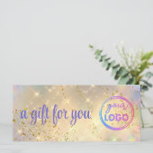 gesimuleerd glittercadeaucertificaat (Staand voorkant)