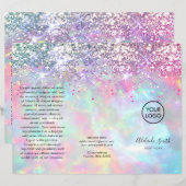 gesimuleerd glittereffect paarse opal brochure (Voorkant / Achterkant)