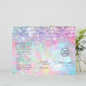 gesimuleerd glittereffect paarse opal brochure (Staand voorkant)