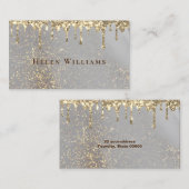 gesimuleerd glittervisitekaartje visitekaartje (Voorkant / Achterkant)