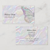 gesimuleerd pastelpastelparelvormend visitekaartje (Voorkant / Achterkant)