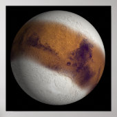 Gesimuleerd uitzicht van Mars Poster (Voorkant)