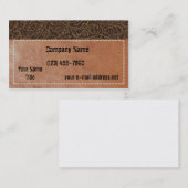 Gesimuleerd zadelleder visitekaartje (Voorkant / Achterkant)