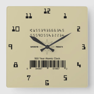 Gesimuleerde 500 jaar atoomenergie vierkante klok