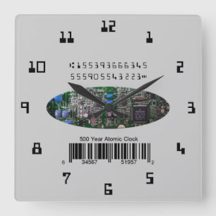 Gesimuleerde 500 jaar atoompcb's vierkante klok