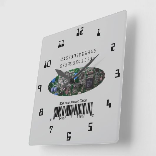 Gesimuleerde 500 jaar atoompcb's vierkante klok (Hoek)