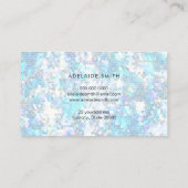 gesimuleerde blauwe glittermozaïek visitekaartje (Achterkant)