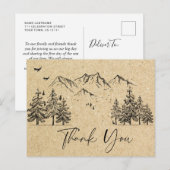 Gesimuleerde bosgebergte van Kraft Briefkaart (Voorkant / Achterkant)