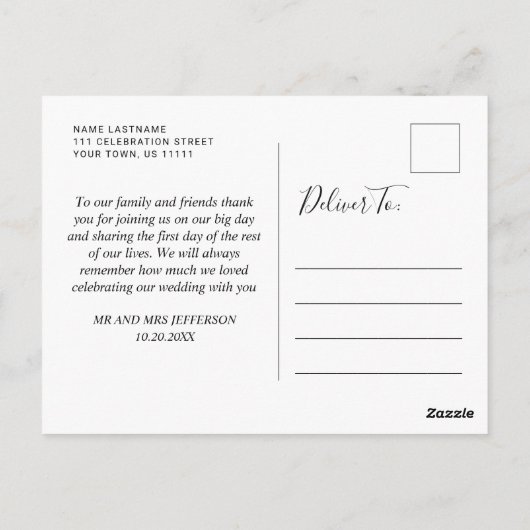 Gesimuleerde bosgebergte van Kraft Briefkaart (Achterkant)