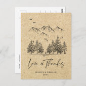 Gesimuleerde bosgebergte van Kraft Briefkaart (Voorkant / Achterkant)