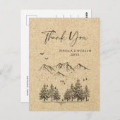 Gesimuleerde bosgebergte van Kraft Briefkaart (Voorkant / Achterkant)