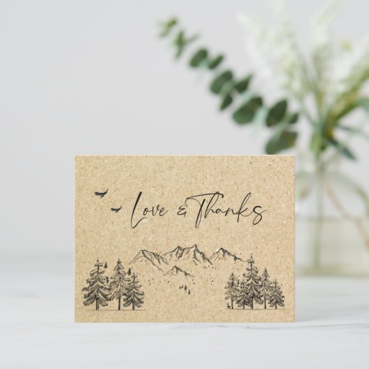 Gesimuleerde bosgebergte van Kraft Briefkaart (Staand voorkant)