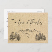 Gesimuleerde bosgebergte van Kraft Briefkaart (Voorkant / Achterkant)