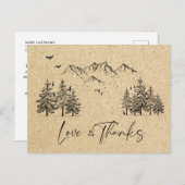 Gesimuleerde bosgebergte van Kraft Briefkaart (Voorkant / Achterkant)