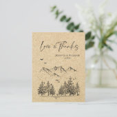 Gesimuleerde bosgebergte van Kraft Briefkaart (Staand voorkant)