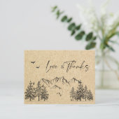 Gesimuleerde bosgebergte van Kraft Briefkaart (Staand voorkant)