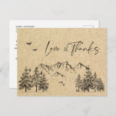 Gesimuleerde bosgebergte van Kraft Briefkaart (Voorkant / Achterkant)