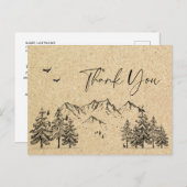 Gesimuleerde bosgebergte van Kraft Briefkaart (Voorkant / Achterkant)