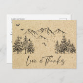 Gesimuleerde bosgebergte van Kraft Briefkaart (Voorkant / Achterkant)