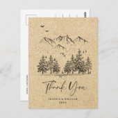 Gesimuleerde bosgebergte van Kraft Briefkaart (Voorkant / Achterkant)