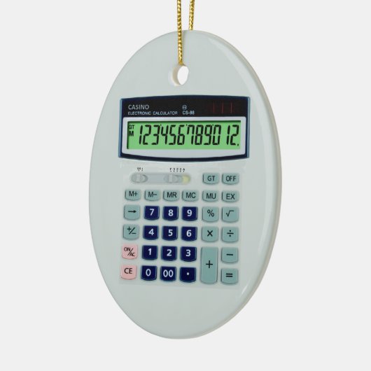 Gesimuleerde calculator keramisch ornament (Links)