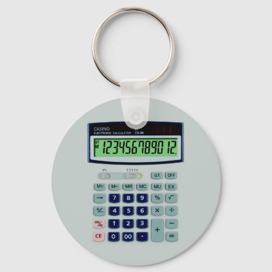 Gesimuleerde calculator sleutelhanger (Voorkant)