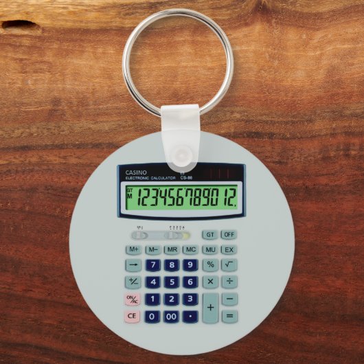 Gesimuleerde calculator sleutelhanger (Voorkant)