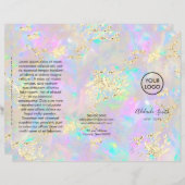 gesimuleerde chunky glitter op opal brochure (Voorkant / Achterkant)