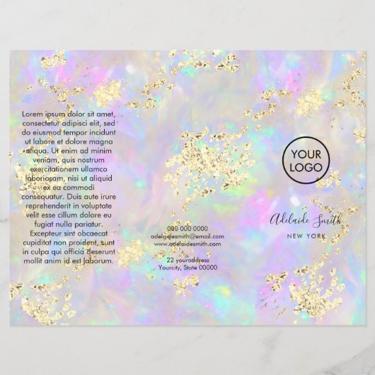 gesimuleerde chunky glitter op opal brochure (Voorkant)