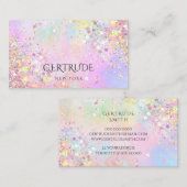 gesimuleerde chunky glitter pastelkleuren visitekaartje (Voorkant / Achterkant)