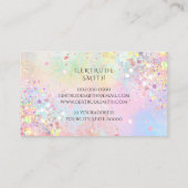 gesimuleerde chunky glitter pastelkleuren visitekaartje (Achterkant)