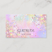 gesimuleerde chunky glitter pastelkleuren visitekaartje (Voorkant)