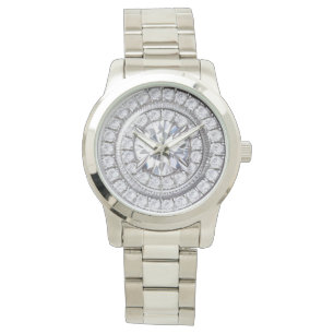 Gesimuleerde Diamond Crystal Watch Horloge