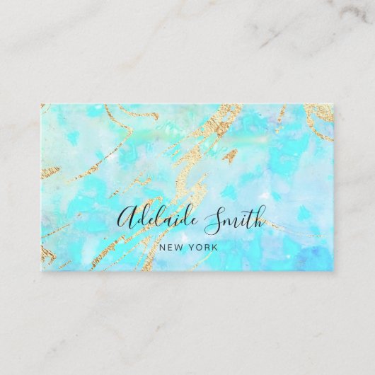 gesimuleerde folie aderen opaalsteen visitekaartje (Voorkant)