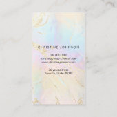 gesimuleerde folie ananas op FAUX iridescence Visitekaartje (Achterkant)