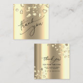 gesimuleerde folie dank u kaart vierkante visitekaartje (Voorkant / Achterkant)