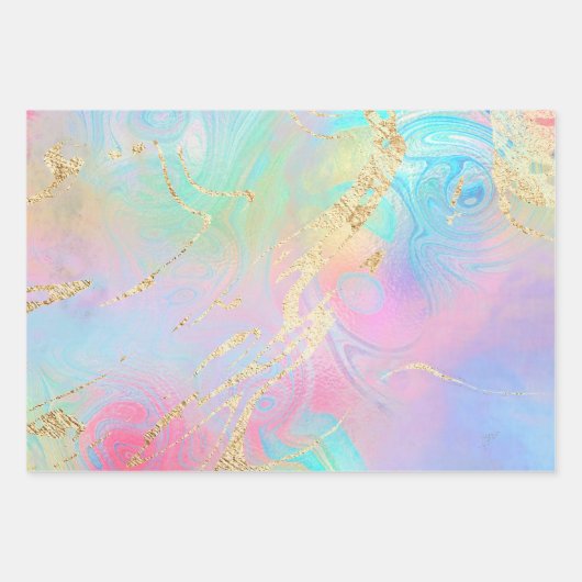 gesimuleerde folie details abstract elegant inpakpapier vel (Voorkant)