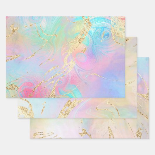 gesimuleerde folie details abstract elegant inpakpapier vel (Set)