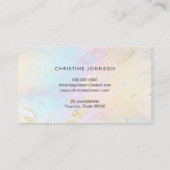 gesimuleerde folie lotus op FAUX holografisch effe Visitekaartje (Achterkant)