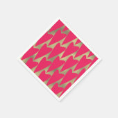 Gesimuleerde folie roze harten servetten (Hoek)