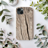 Gesimuleerde gebarsten boomstam gesneden hout iPhone hoesje