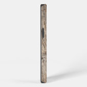 Gesimuleerde gebarsten boomstam gesneden hout iPhone hoesje (Rechterkant)