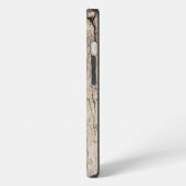 Gesimuleerde gebarsten boomstam gesneden hout iPhone hoesje (Linkerkant)