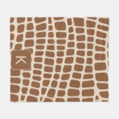 Gesimuleerde giraffeprint fleece deken (Voorkant (Horizontaal))