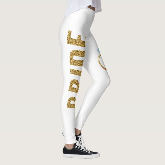 Gesimuleerde Glitter BRIDE leggings met Ring (Rechts)
