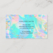 gesimuleerde glitter details FAUX holografisch Visitekaartje (Achterkant)