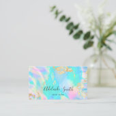 gesimuleerde glitter details FAUX holografisch Visitekaartje (Staand voorkant)