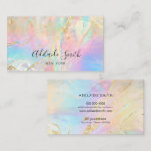 gesimuleerde glitter FAUX holografisch marmer Visitekaartje (Voorkant / Achterkant)