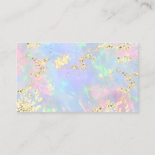 gesimuleerde glitter faux iriserende opaal dank u visitekaartje (Achterkant)