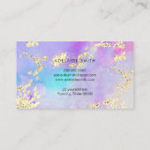 gesimuleerde glitter op alcoholinkt visitekaartje (Achterkant)